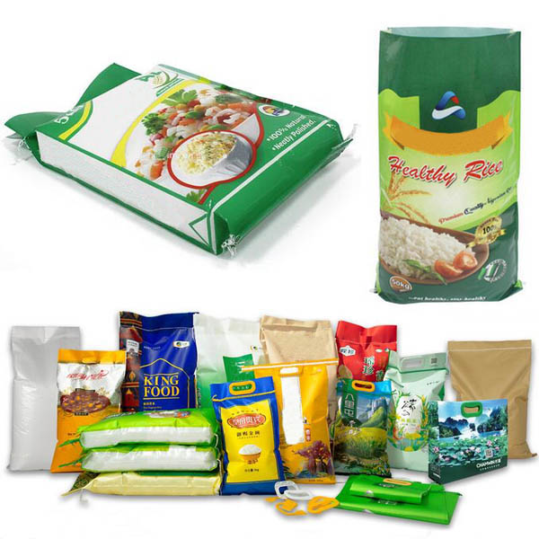  10kg 15kg 25kg 3Layer Bopp Laminated PP Woven Packaging Rice Grain Bag Sacks,